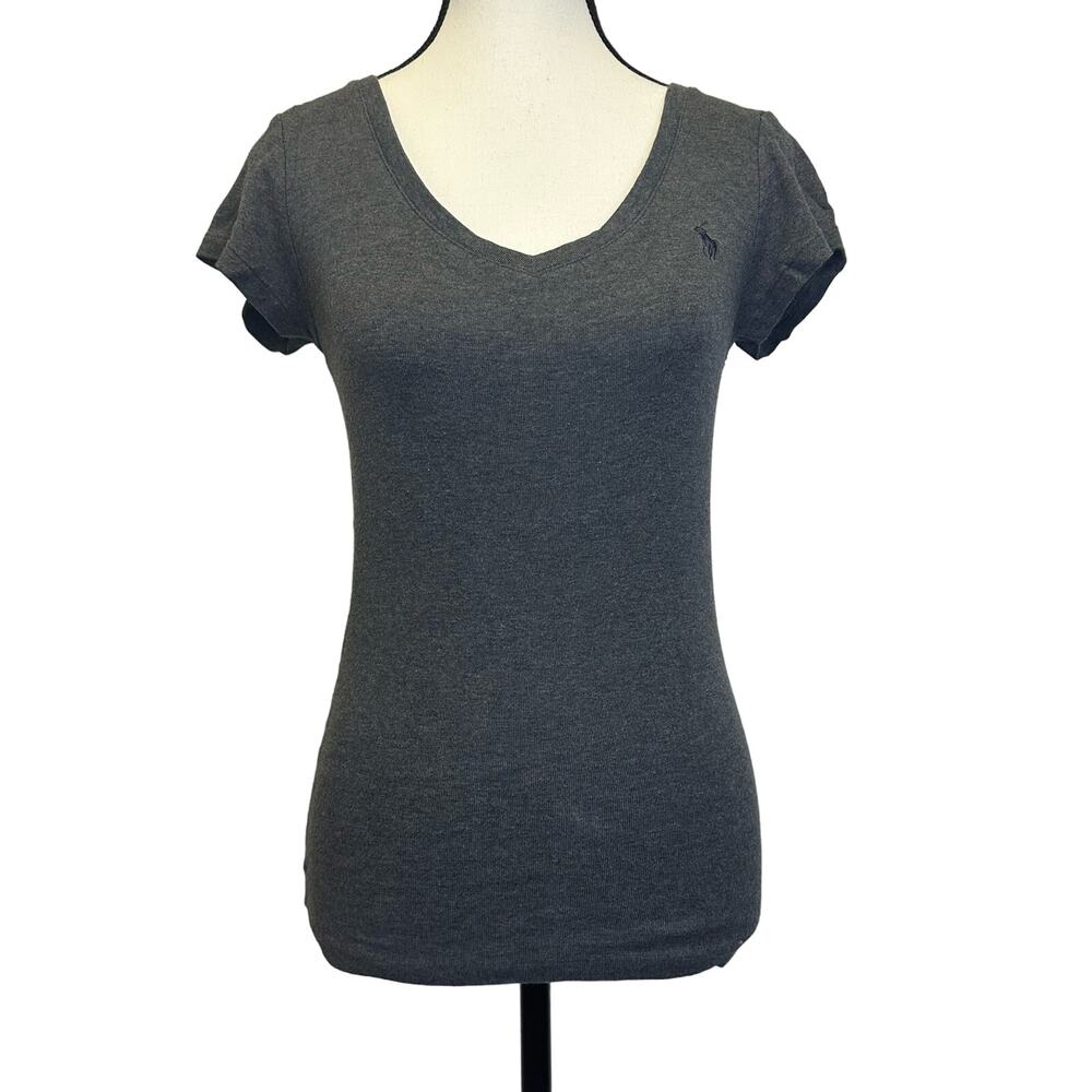 Ralph Lauren Sport Gray V-Neck T-Shirt - Size M - Everyday Essential